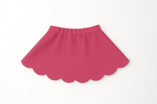 Scalloped Skort- Pink (RTS)