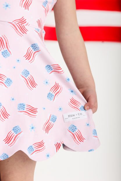 Red, White, and Bloom Hadley- Athleisure (RTS)