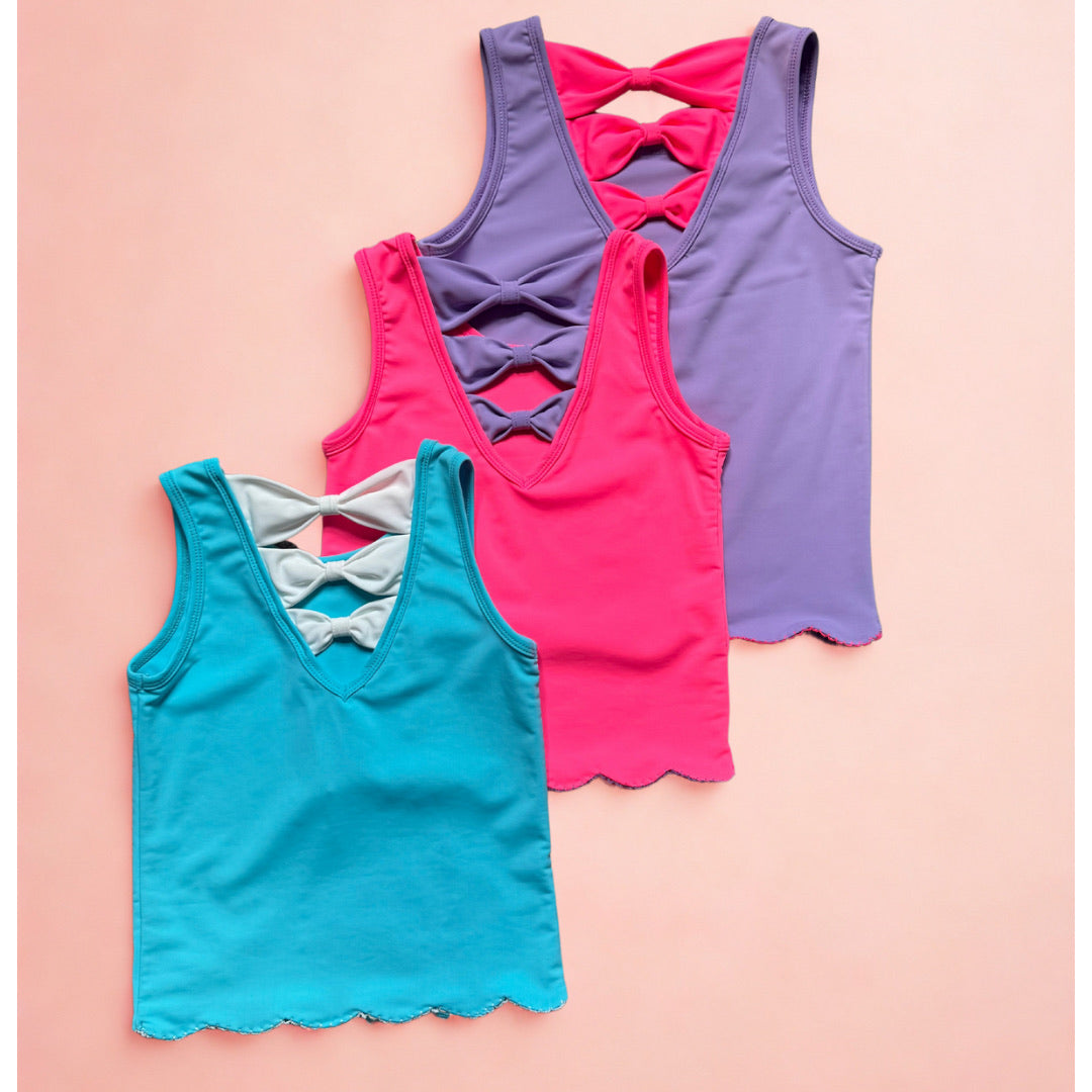 Pick n’ Play Scallop Tank- Athleisure (RTS)