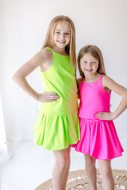 Neon Bubble Skort- Athleisure (Preorder)