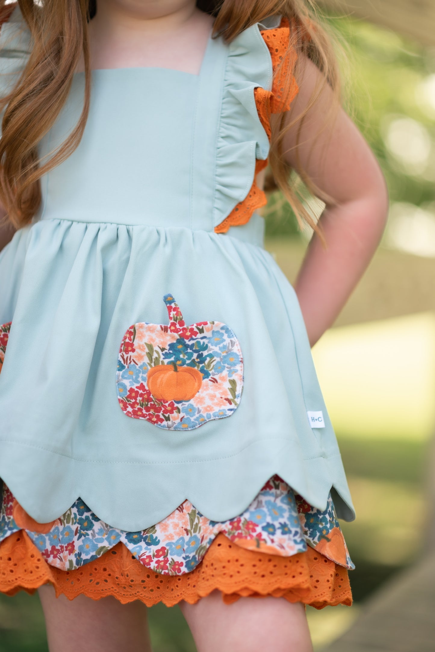 Pumpkin Petals Pinafore (Preorder)