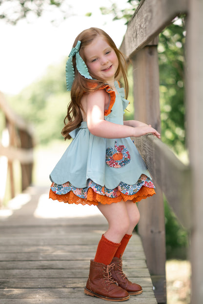 Pumpkin Petals Pinafore (Preorder)