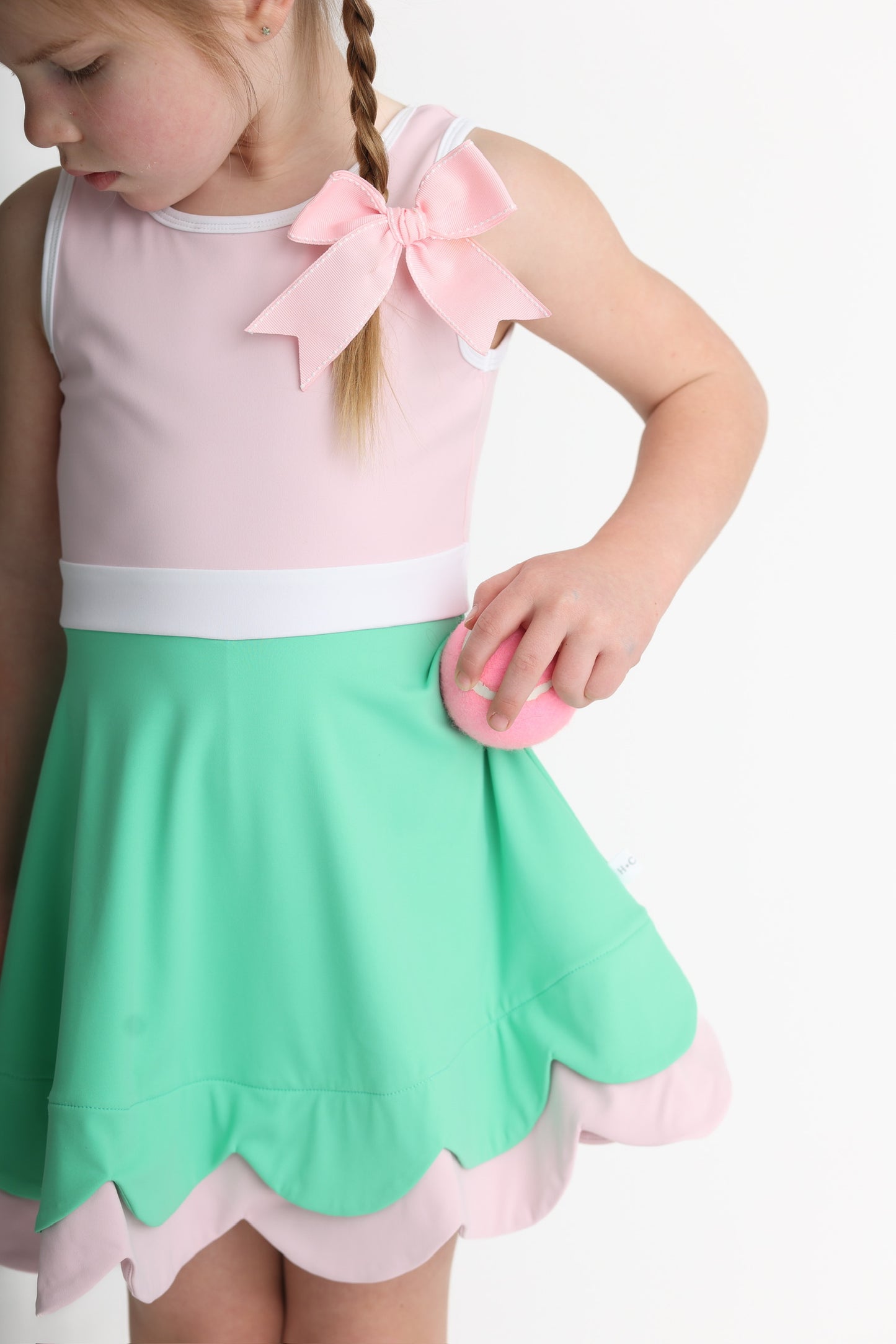 Green + Pink Color Block Hadley- Athleisure (RTS)
