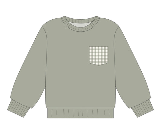 Boys Fall Sweatshirt- Meadow Sage (RTS)