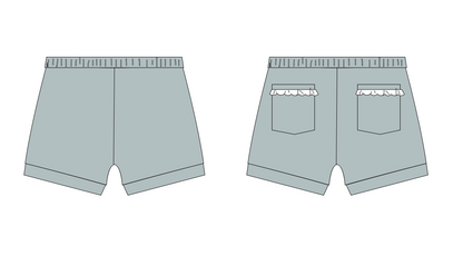 Pick n' Play Shorts- Sea glass (RTS)
