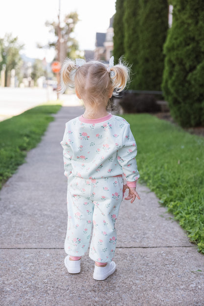 Pink Rosebuds Jogger Set (Preorder)