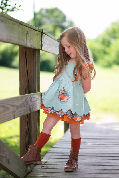 Pumpkin Petals Pinafore (Preorder)