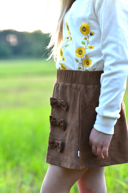 Brown Suede Skort (Preorder)