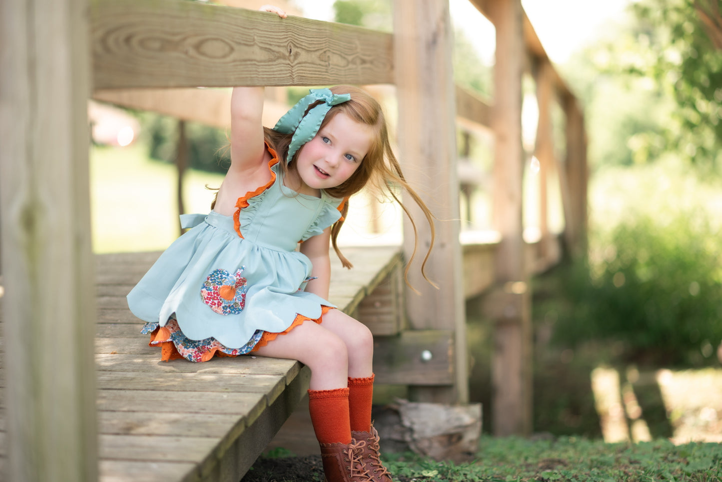 Pumpkin Petals Pinafore (Preorder)