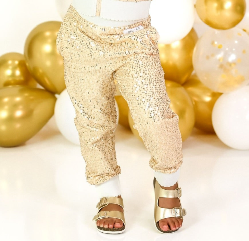 Sparkle Joggers- Gold (RTS)