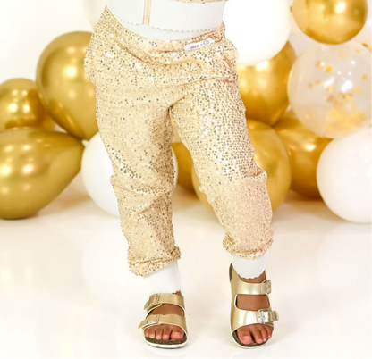 Sparkle Joggers- Gold (RTS)