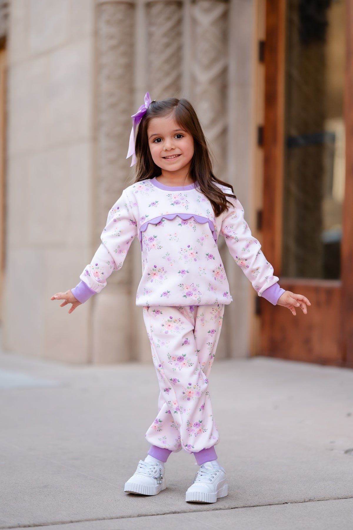 Purple Posies Jogger Set (Preorder)