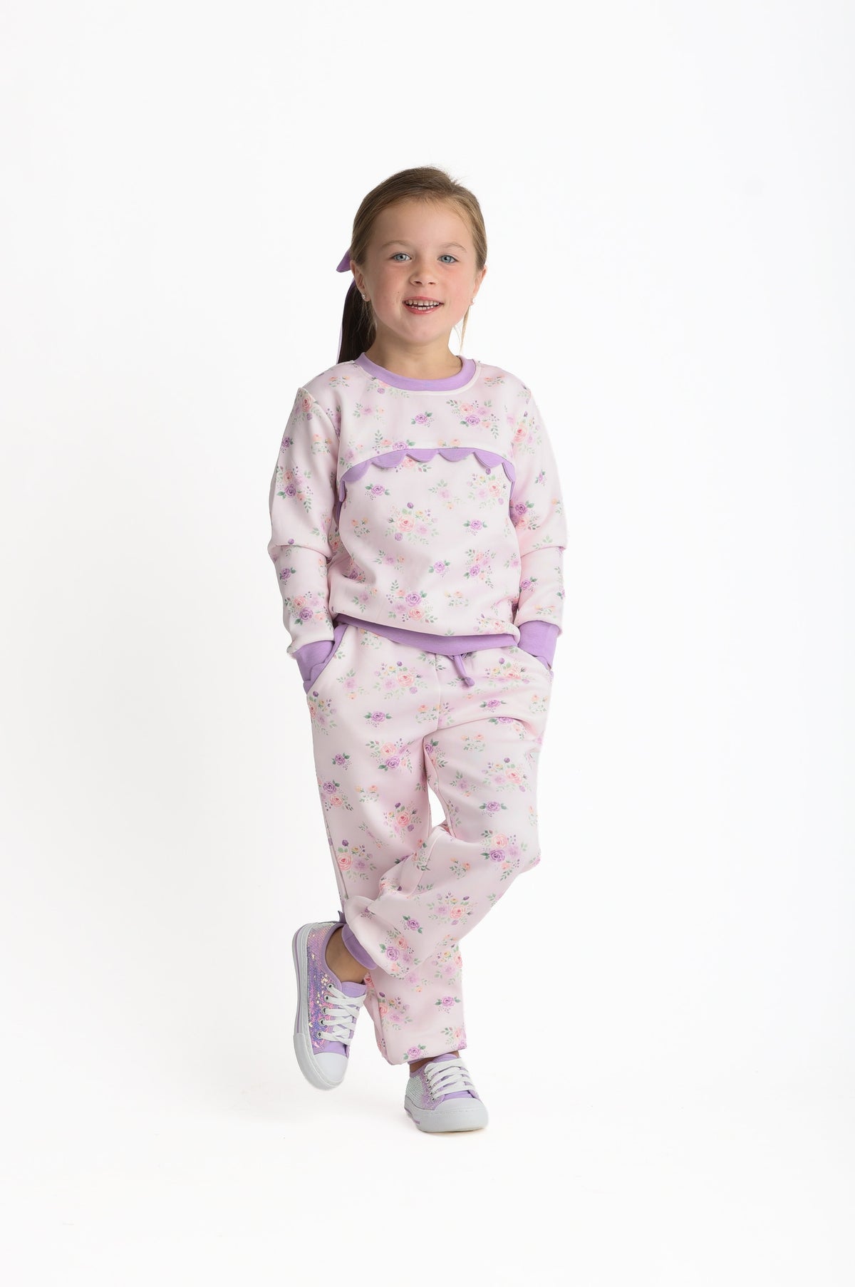 Purple Posies Jogger Set (Preorder)