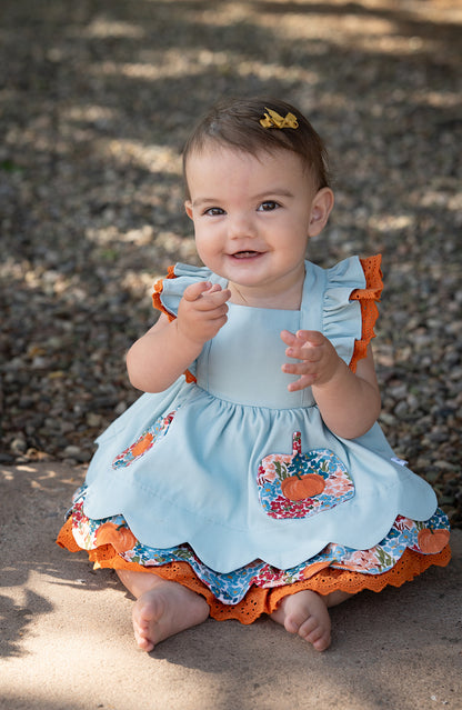 Pumpkin Petals Pinafore (Preorder)