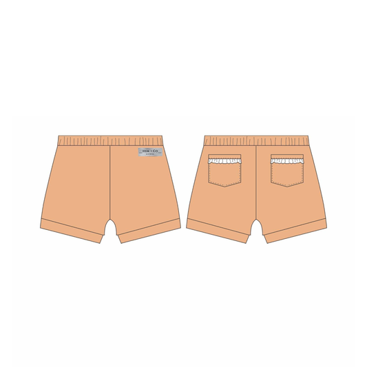 Pick n' Play Shorts- Peach (RTS)