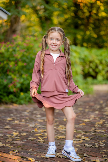 Fall Scalloped Skort- Athleisure (RTS)