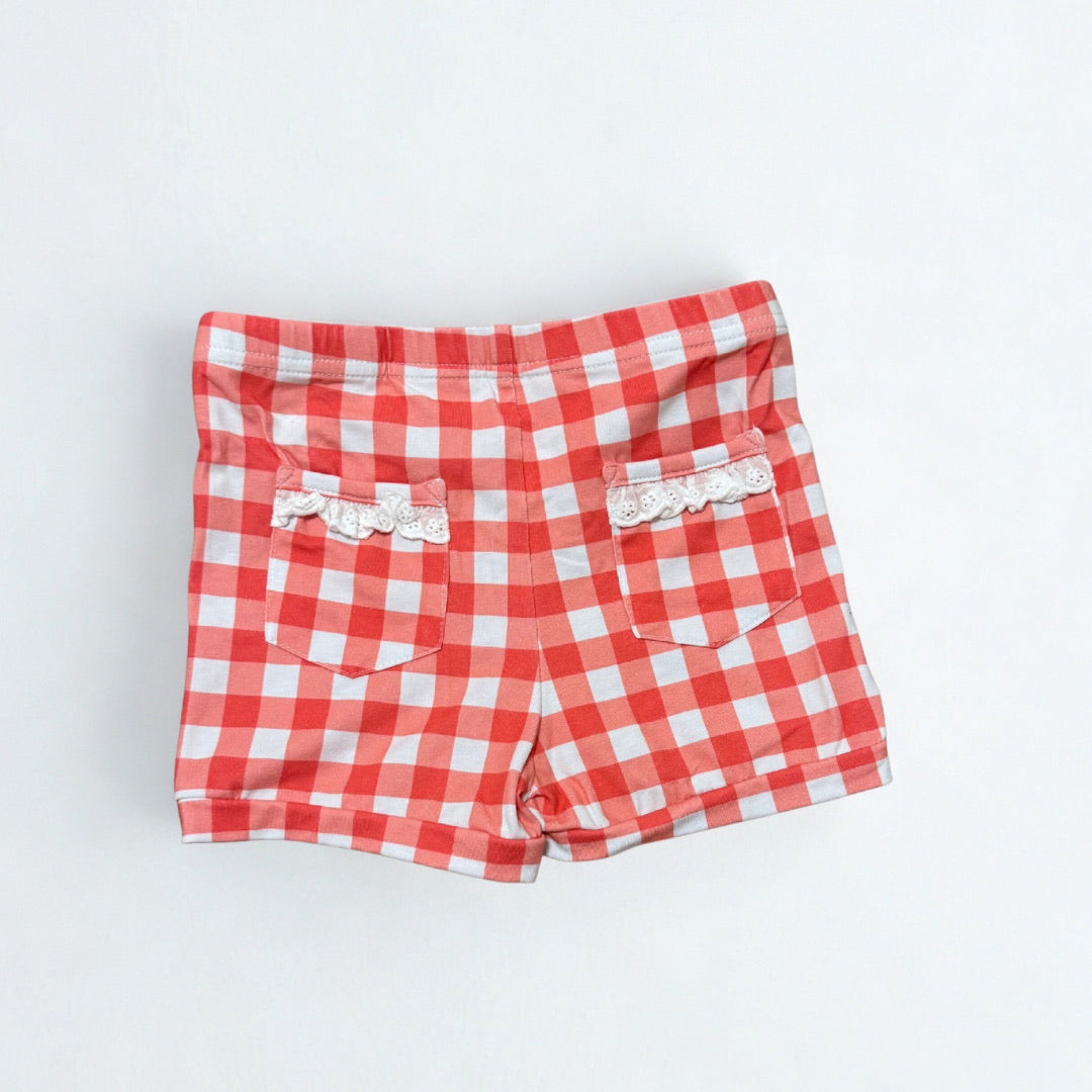 Pick n' Play Shorts- Red Gingham (RTS)