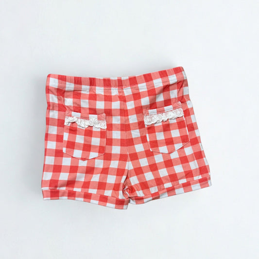 Pick n' Play Shorts- Red Gingham (RTS)