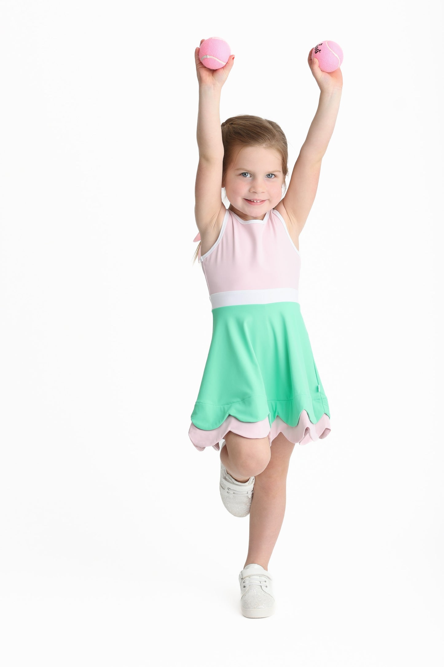 Green + Pink Color Block Hadley- Athleisure (RTS)