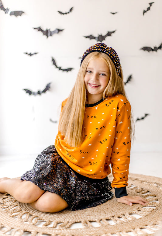 Halloween Sweatshirt- Boo (RTS)