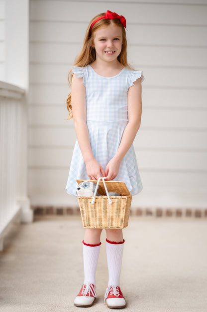 Blue Gingham Hadley- Athleisure (RTS)
