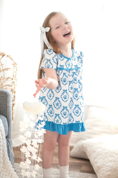 Short Sleeve Gown- Coastal Keepsake Co-zies (RTS)