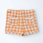 Pick n' Play Shorts- Orange Gingham (RTS)