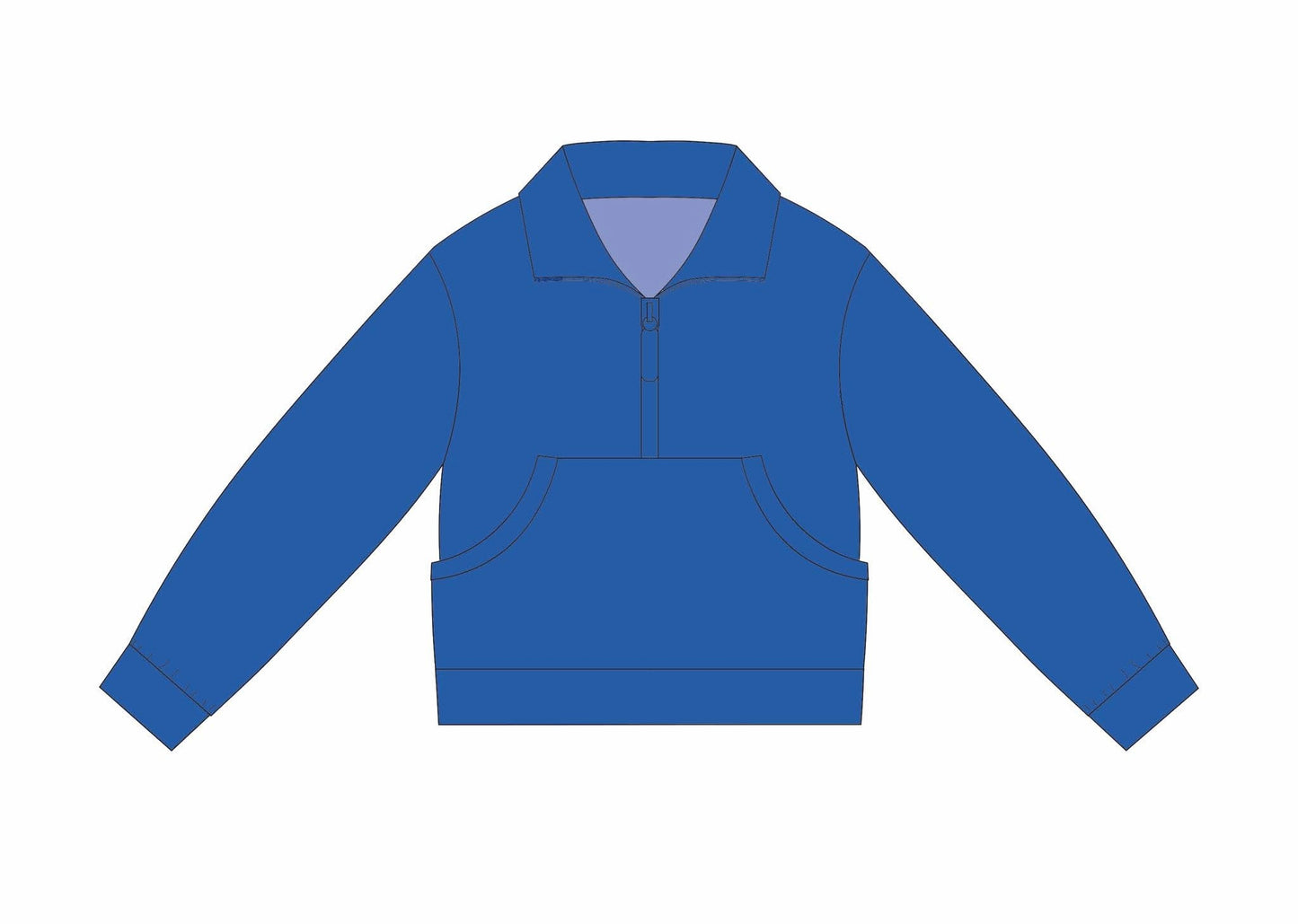 Blue Pullover- Athleisure (RTS)