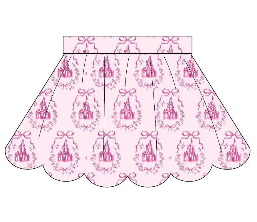 Pink Once Upon A Twirl Scalloped Skort- Athleisure (RTS)
