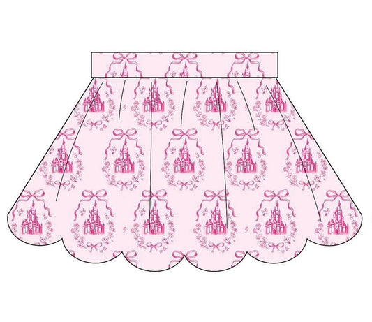 Pink Once Upon A Twirl Scalloped Skort- Athleisure (RTS)