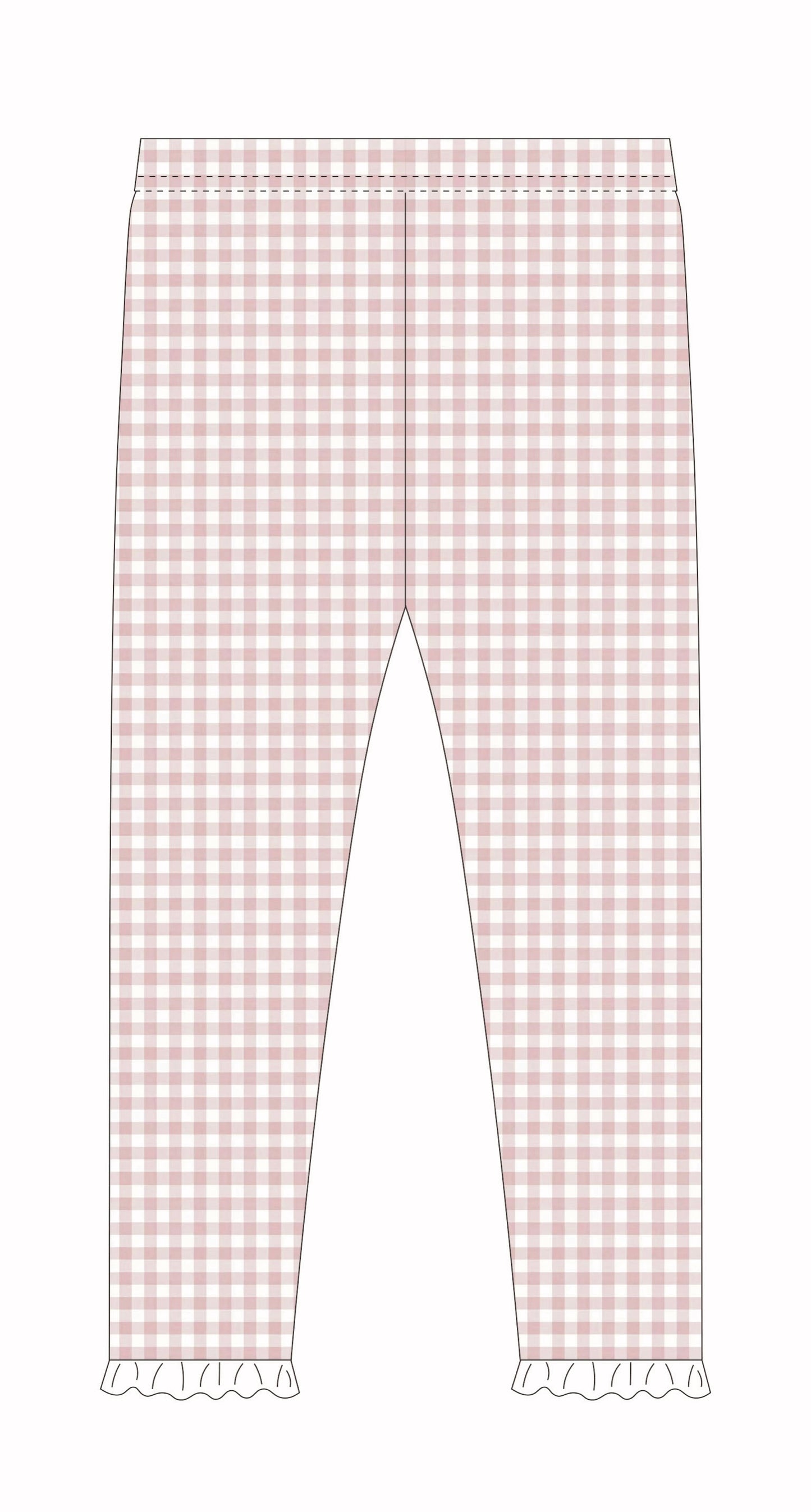 Gingham Leggings- Autumn Rose (RTS)