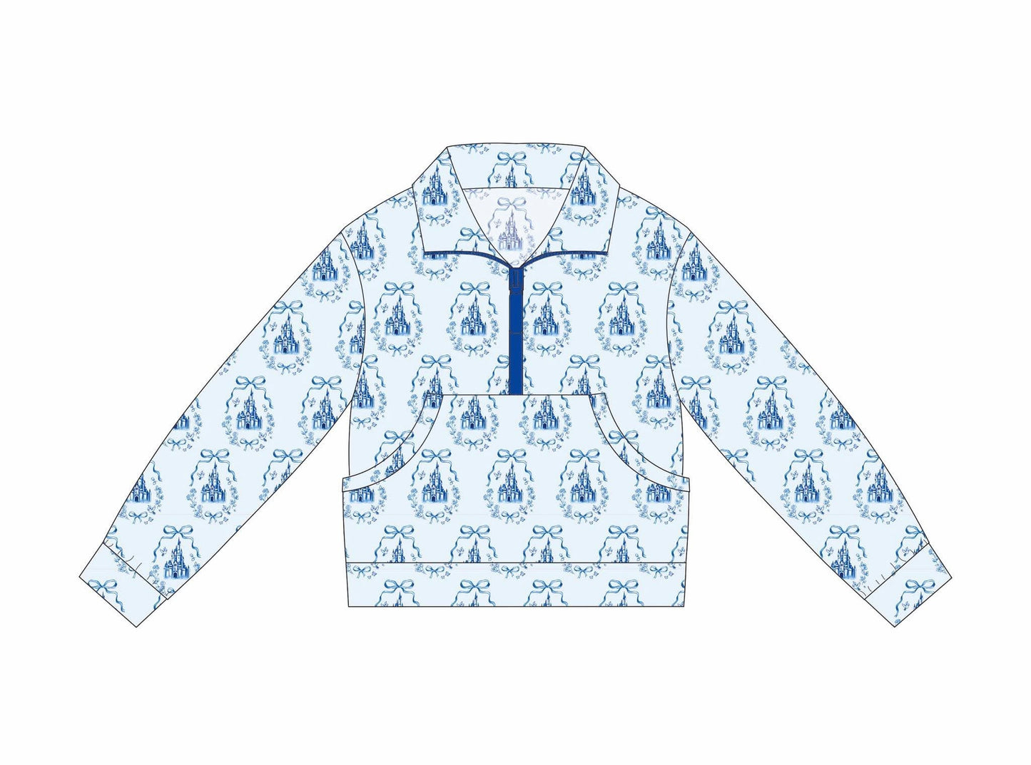 Blue Once Upon A Twirl Pullover- Athleisure (RTS)