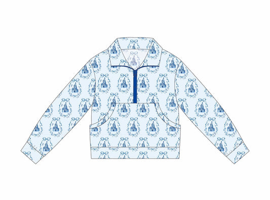 Blue Once Upon A Twirl Pullover- Athleisure (RTS)