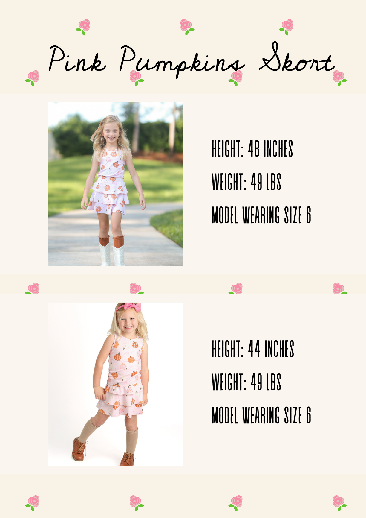 Pink Pumpkins Skort (RTS)