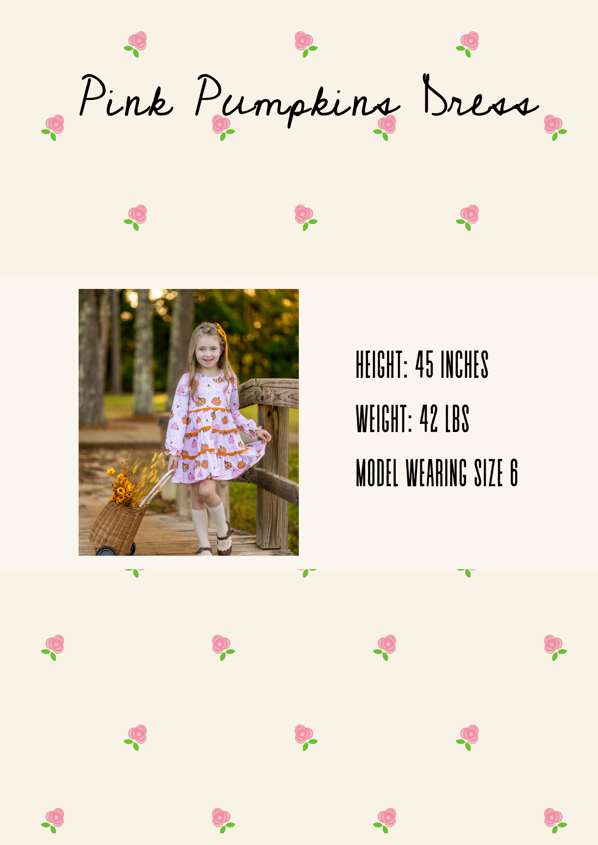 Pink Pumpkins Dress (RTS)