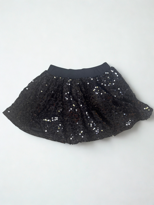 Sequin Skort- Black (RTS)