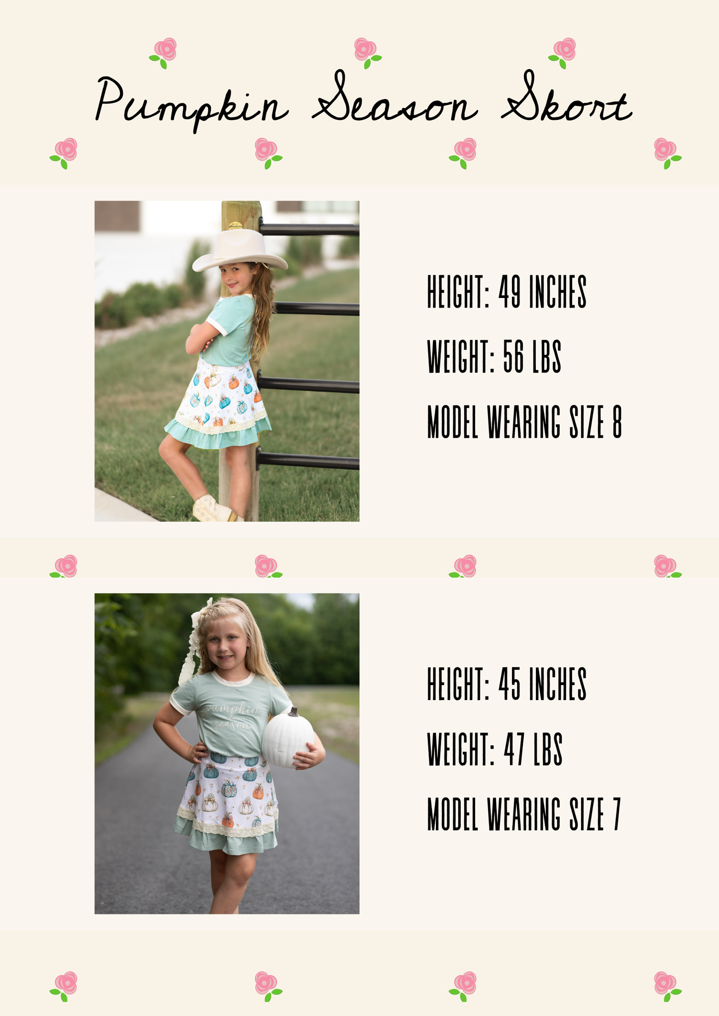 Pumpkin Season Skort (RTS)