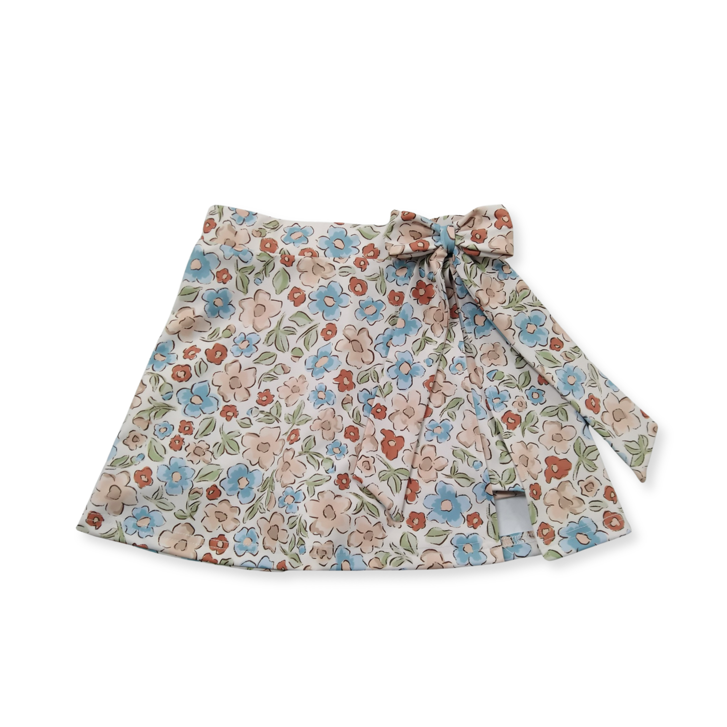Women's Dusty Blue Floral Skort (Preorder)