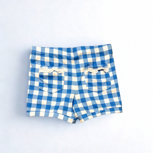 Pick n' Play Shorts- Blue Gingham (RTS)