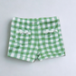 Pick n' Play Shorts- Green Gingham (RTS)