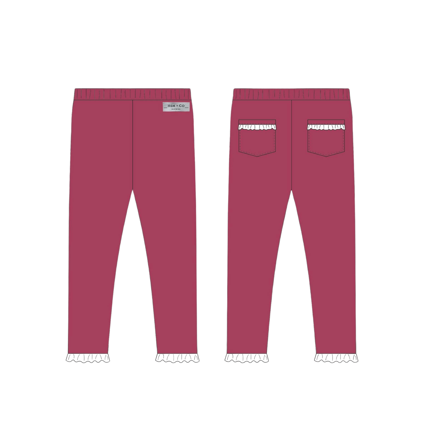 Pick n' Play Leggings- Berry (RTS)
