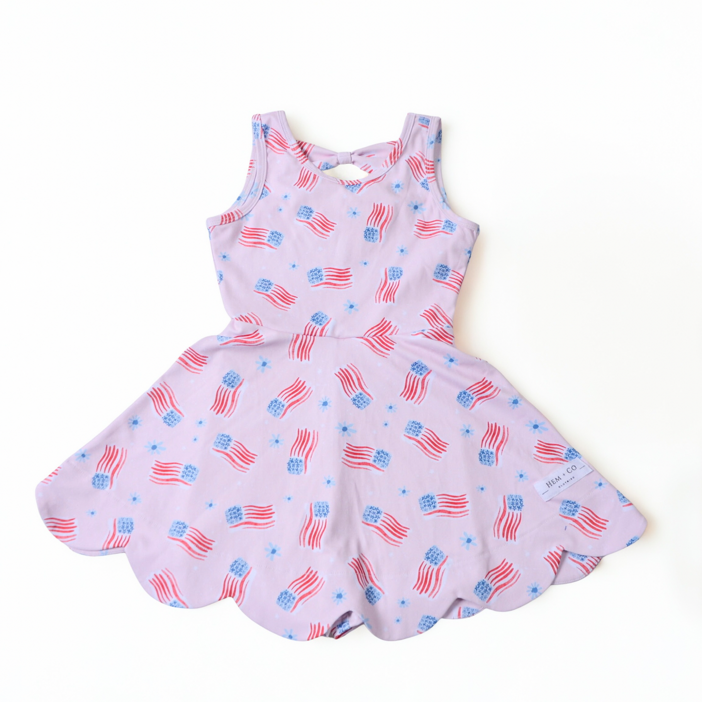 Doll Gown- Red, White, and Bloom (RTS)
