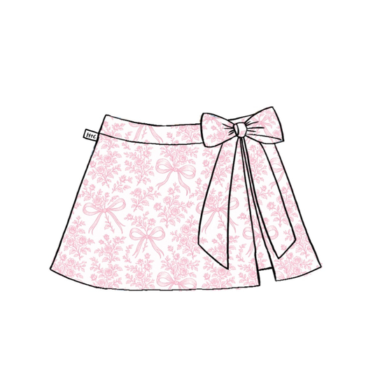 Pink Women’s Bow Skort- Athleisure (Preorder)