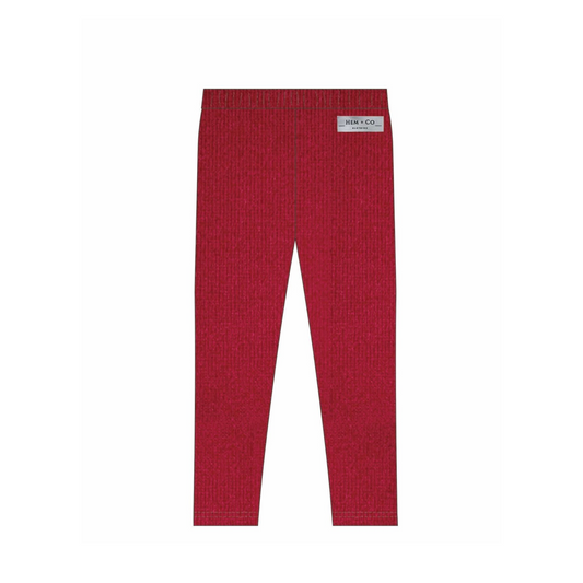 Red Shimmer Leggings- Athleisure (Preorder)