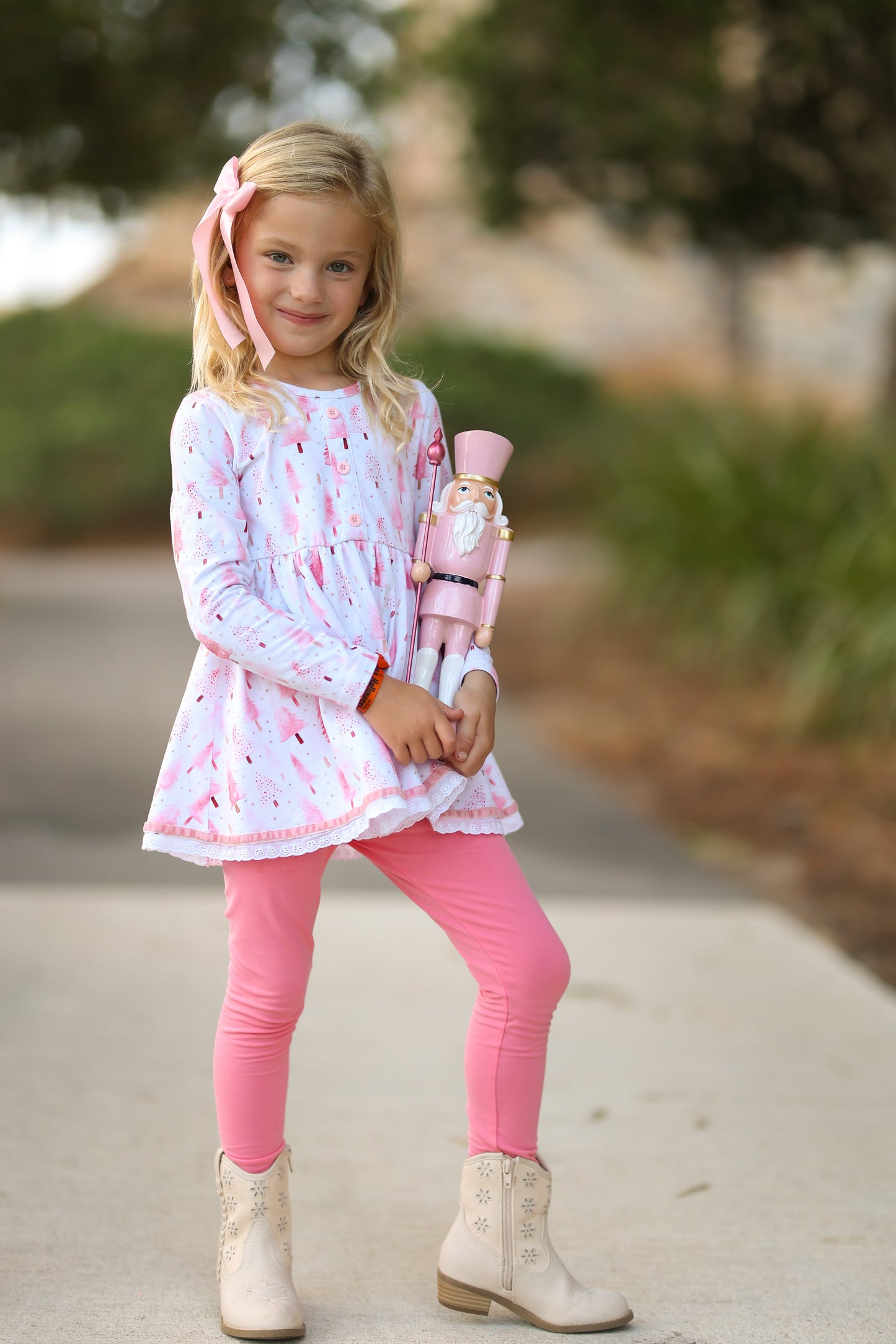 Pink Christmas Maddie *SHORT SLEEVE TUNIC ONLY*